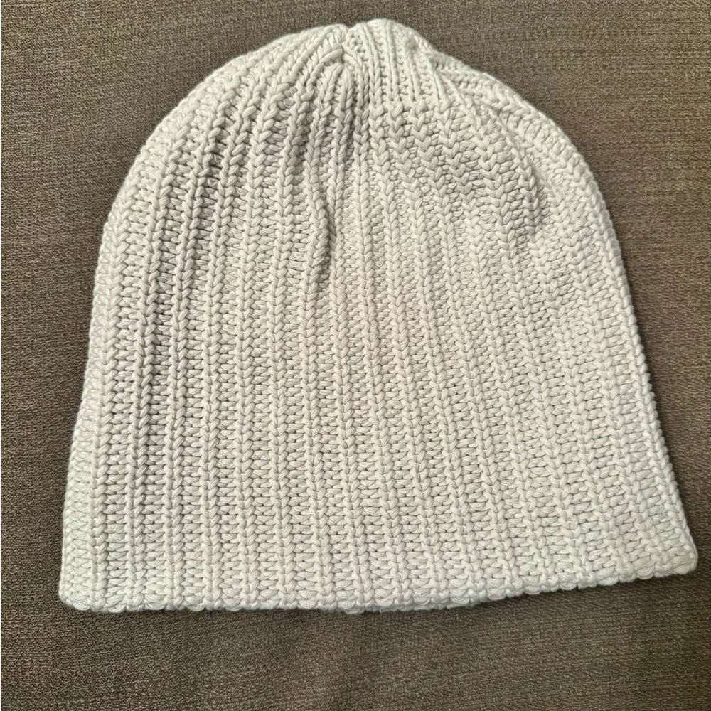 Love Your Melon‎ White Knit Beanie